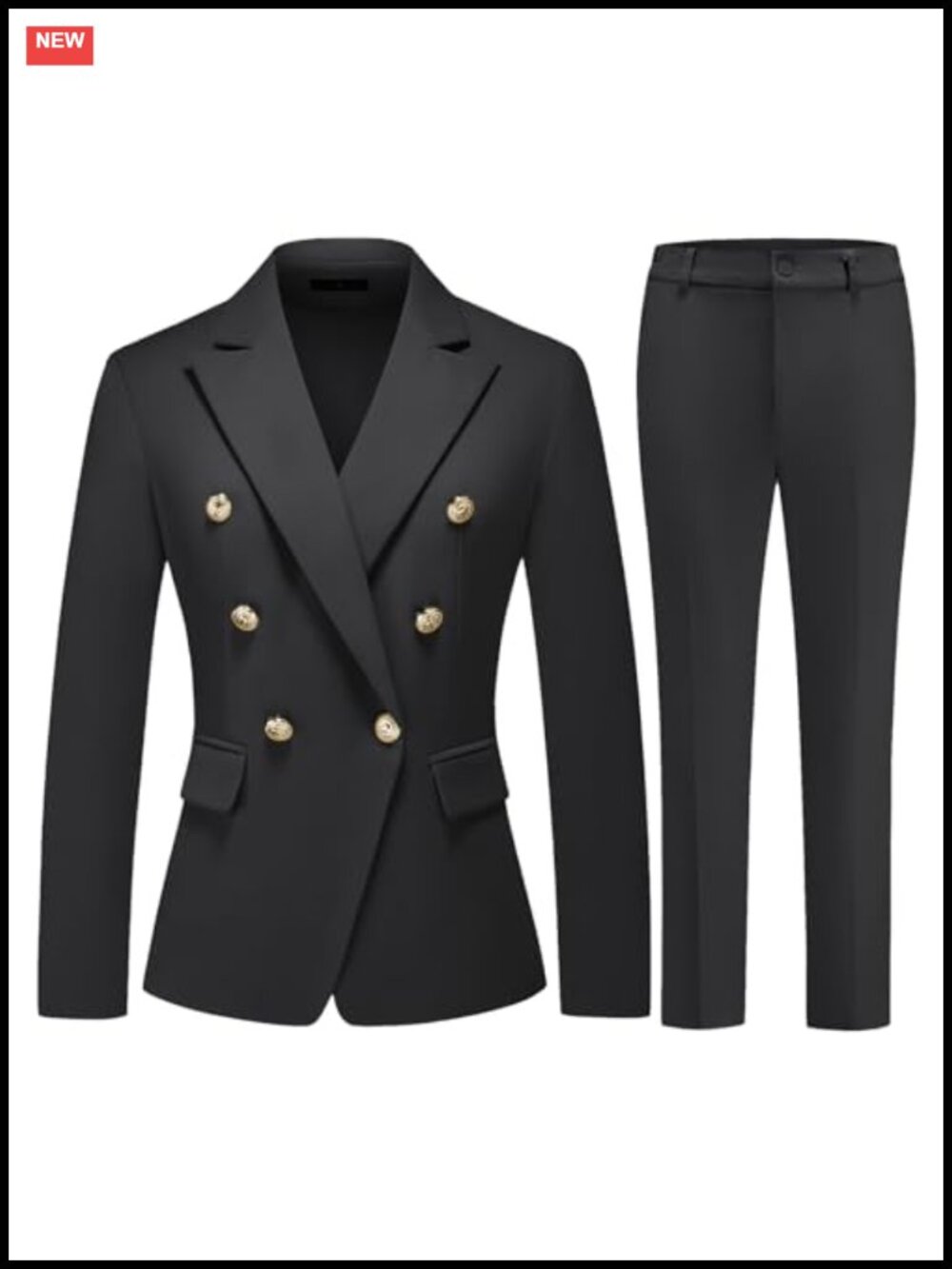 Double Breasted Blazer and Pants Set Women's Suit Set Pantsuit